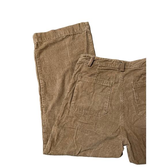 vestique khakis soft corduroy flared leg jeans size L large cotton patch pockets - Picture 3 of 12
